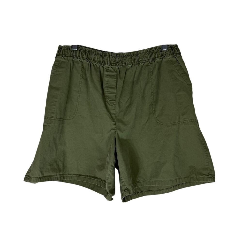 Womens‎ Classic Elements Army Green High Elastic Waist Shorts Bottoms Size XL